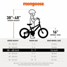 Load image into Gallery viewer, 16" Mutant Kid'S BMX Bike, Ages 3 - 5, Black &amp; Orange