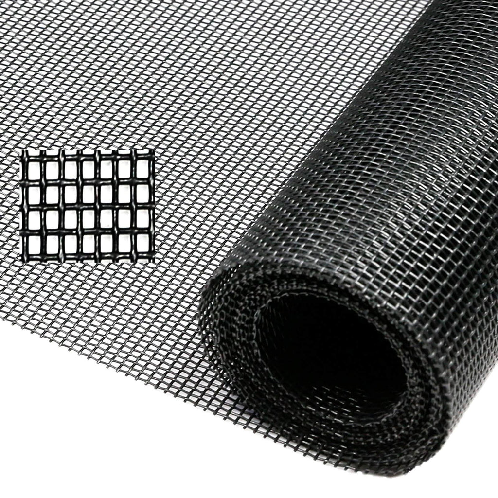 TOOLTRIZ Pet Proof Window Screen Replacement, 39�� x 100" Upgraded Thicken Charcoal Fiberglass Mesh for Sliding Pet Screen Door Repair Kit - Screen