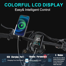 Load image into Gallery viewer, Electric Bike for Adults 26'', 1000W E - Mountain Bike 48V 30/20ah UL2849 Removable Battery, Fat Tire Ebike up to 30MPH Off Road Beach Snow Electric Bicycles Full Suspension &amp; Dual Hydraulic Disc Brakes