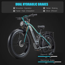 Load image into Gallery viewer, Electric Bike for Adults 26'', 1000W E - Mountain Bike 48V 30/20ah UL2849 Removable Battery, Fat Tire Ebike up to 30MPH Off Road Beach Snow Electric Bicycles Full Suspension &amp; Dual Hydraulic Disc Brakes