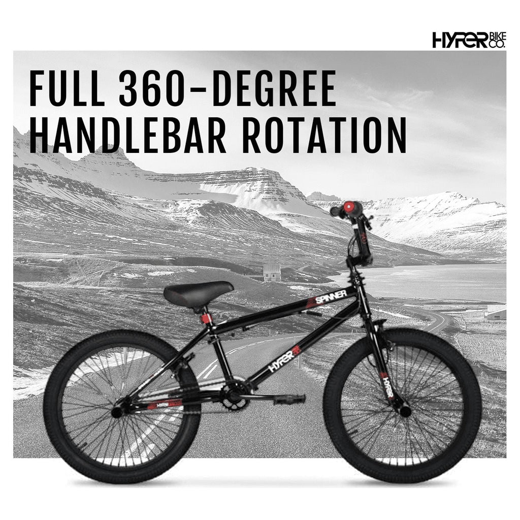 20" Hyper Bicycles Boy'S Spinner BMX Bike for Kids, Black, Age Group 8 to 13, Child, Tween