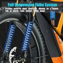 Load image into Gallery viewer, Electric Bike for Adults 26'', 1000W E - Mountain Bike 48V 30/20ah UL2849 Removable Battery, Fat Tire Ebike up to 30MPH Off Road Beach Snow Electric Bicycles Full Suspension &amp; Dual Hydraulic Disc Brakes