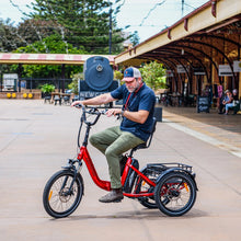 Load image into Gallery viewer, Addmotor Folding Electric Trike, 90MI Electric Tricycle for Adults, 750W 48V 20ah, CITYTRI 3 Wheel Electric Bikes, Step - Thru Etrike with Rear Speed Differential &amp; Parking Brake, E - 310 Plus Red