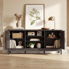 Load image into Gallery viewer, Tangkula Farmhouse TV Stand for TVs up to 65 Inch Entertainment Center with 2 Storage Cabinets