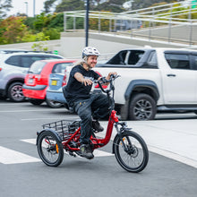Load image into Gallery viewer, Addmotor Folding Electric Trike, 90MI Electric Tricycle for Adults, 750W 48V 20ah, CITYTRI 3 Wheel Electric Bikes, Step - Thru Etrike with Rear Speed Differential &amp; Parking Brake, E - 310 Plus Red