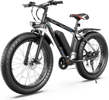Load image into Gallery viewer, Gocio 26" 4.0 Fat Tire Electric Bike for Adults, 500W Adults E Bike, 48V 13ah Removable Li - Ion Battery, Professional 7 - Speed, Electric Mountain Bicycle Beach Bike Snow Bike Ebike for Men