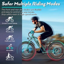 Load image into Gallery viewer, Gocio 26" 4.0 Fat Tire Electric Bike for Adults, 500W Adults E Bike, 48V 13ah Removable Li - Ion Battery, Professional 7 - Speed, Electric Mountain Bicycle Beach Bike Snow Bike Ebike for Men