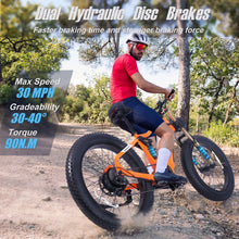 Load image into Gallery viewer, Electric Bike for Adults 26'', 1000W E - Mountain Bike 48V 30/20ah UL2849 Removable Battery, Fat Tire Ebike up to 30MPH Off Road Beach Snow Electric Bicycles Full Suspension &amp; Dual Hydraulic Disc Brakes