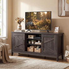 Load image into Gallery viewer, Tangkula Farmhouse TV Stand for TVs up to 65 Inch Entertainment Center with 2 Storage Cabinets