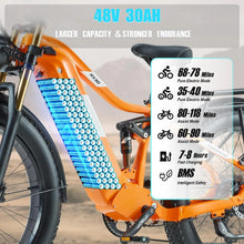Load image into Gallery viewer, Electric Bike for Adults 26'', 1000W E - Mountain Bike 48V 30/20ah UL2849 Removable Battery, Fat Tire Ebike up to 30MPH Off Road Beach Snow Electric Bicycles Full Suspension &amp; Dual Hydraulic Disc Brakes