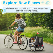 Load image into Gallery viewer, AECOJOY Dog Bike Trailer, Large 55'' Pet Bicycle Carrier for Small and Medium Dogs