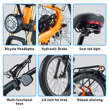Load image into Gallery viewer, Electric Bike for Adults 26'', 1000W E - Mountain Bike 48V 30/20ah UL2849 Removable Battery, Fat Tire Ebike up to 30MPH Off Road Beach Snow Electric Bicycles Full Suspension &amp; Dual Hydraulic Disc Brakes