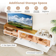 Load image into Gallery viewer, Tangkula Modern TV Stand for 80 Inches TVs with Storage Shelves and Cabinets