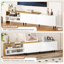 Load image into Gallery viewer, Tangkula Modern TV Stand for 80 Inches TVs with Storage Shelves and Cabinets