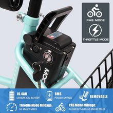 Load image into Gallery viewer, Docred 24" Electric Tricycle for Adults &amp; Seniors, 7 Speed 3 Wheel E - Bike with Large Basket/Low - Step Through Frame, 350W Motor 36V/10.4AH Lithium Bettery, 15.5MPH