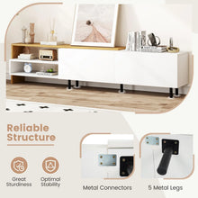 Load image into Gallery viewer, Tangkula Modern TV Stand for 80 Inches TVs with Storage Shelves and Cabinets