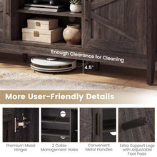 Load image into Gallery viewer, Tangkula Farmhouse TV Stand for TVs up to 65 Inch Entertainment Center with 2 Storage Cabinets