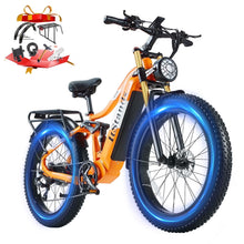 Load image into Gallery viewer, Electric Bike for Adults 26'', 1000W E - Mountain Bike 48V 30/20ah UL2849 Removable Battery, Fat Tire Ebike up to 30MPH Off Road Beach Snow Electric Bicycles Full Suspension &amp; Dual Hydraulic Disc Brakes