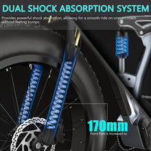 Load image into Gallery viewer, Electric Bike for Adults 26'', 1000W E - Mountain Bike 48V 30/20ah UL2849 Removable Battery, Fat Tire Ebike up to 30MPH Off Road Beach Snow Electric Bicycles Full Suspension &amp; Dual Hydraulic Disc Brakes
