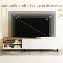 Load image into Gallery viewer, Tangkula Modern TV Stand for 80 Inches TVs with Storage Shelves and Cabinets