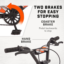 Load image into Gallery viewer, 16" Mutant Kid'S BMX Bike, Ages 3 - 5, Black &amp; Orange