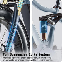 Load image into Gallery viewer, Electric Bike for Adults 26'', 1000W E - Mountain Bike 48V 30/20ah UL2849 Removable Battery, Fat Tire Ebike up to 30MPH Off Road Beach Snow Electric Bicycles Full Suspension &amp; Dual Hydraulic Disc Brakes