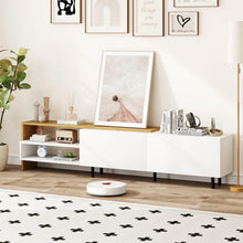 Load image into Gallery viewer, Tangkula Modern TV Stand for 80 Inches TVs with Storage Shelves and Cabinets