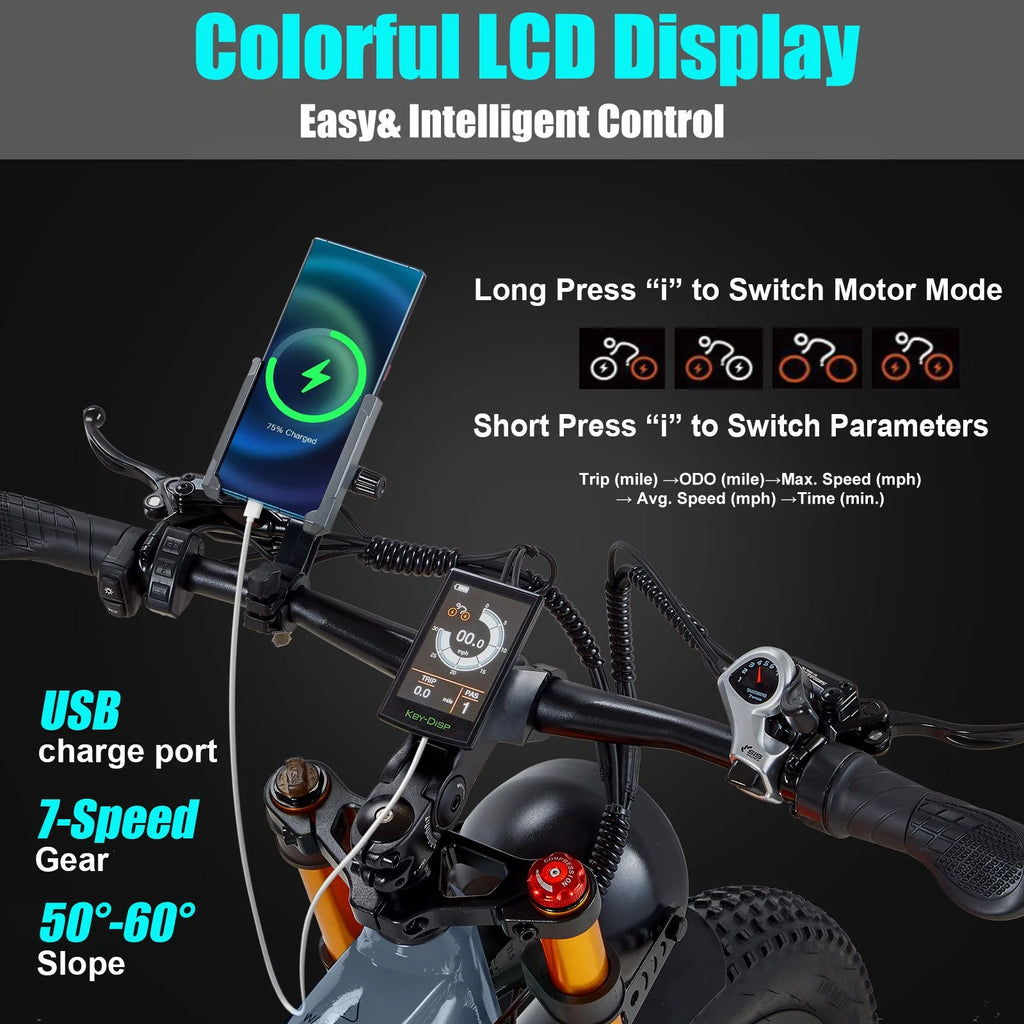 Electric Bike for Adults 26'', 1000W E - Mountain Bike 48V 30/20ah UL2849 Removable Battery, Fat Tire Ebike up to 30MPH Off Road Beach Snow Electric Bicycles Full Suspension & Dual Hydraulic Disc Brakes