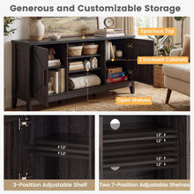 Load image into Gallery viewer, Tangkula Farmhouse TV Stand for TVs up to 65 Inch Entertainment Center with 2 Storage Cabinets