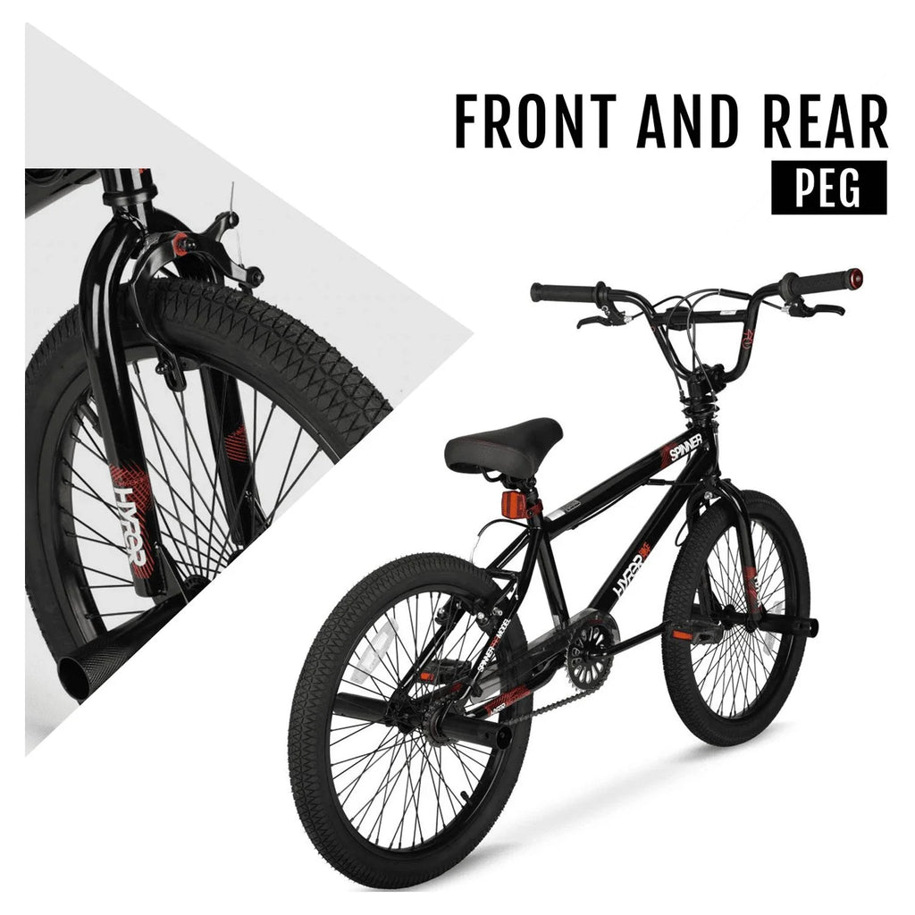 20" Hyper Bicycles Boy'S Spinner BMX Bike for Kids, Black, Age Group 8 to 13, Child, Tween