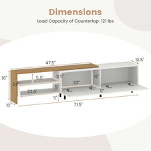 Load image into Gallery viewer, Tangkula Modern TV Stand for 80 Inches TVs with Storage Shelves and Cabinets