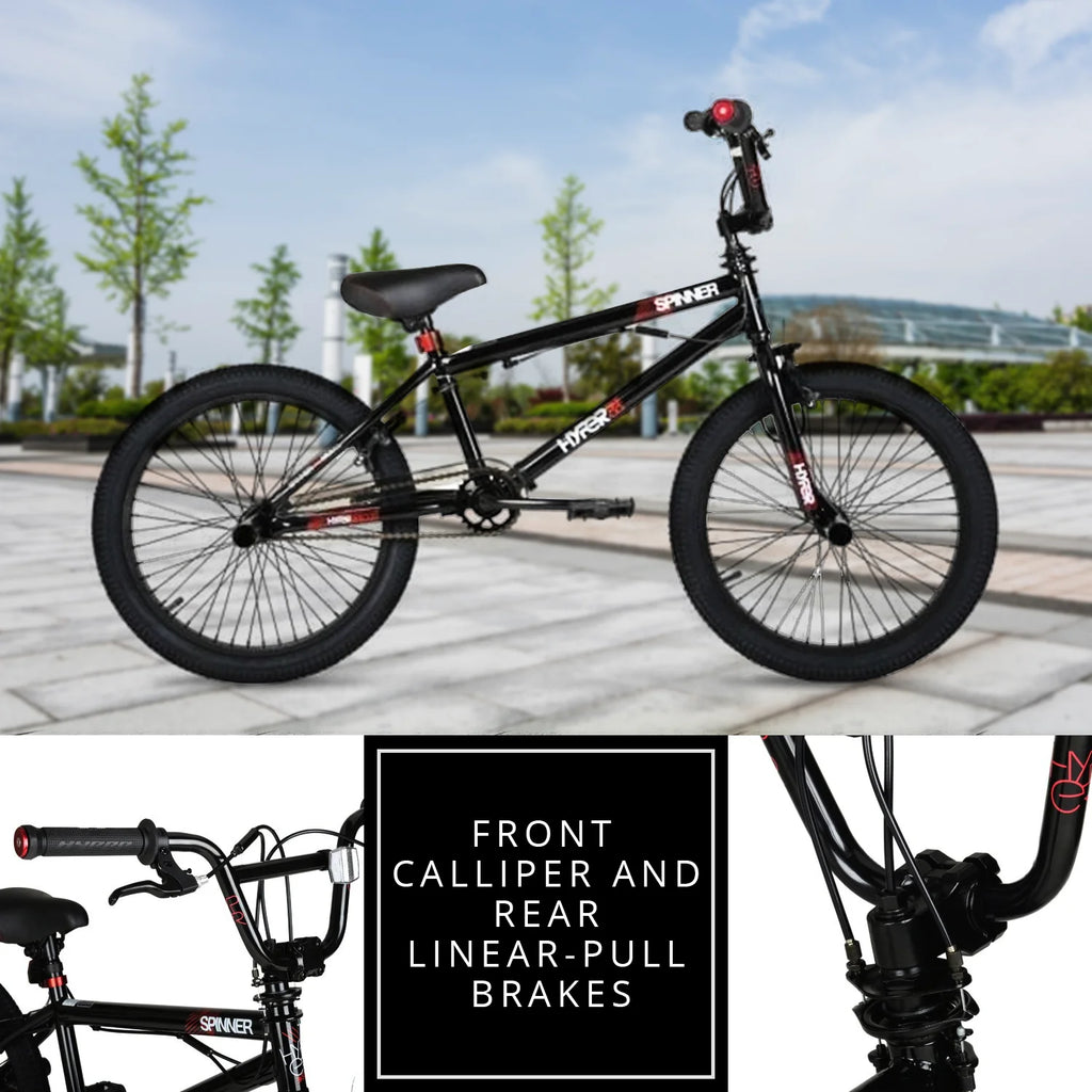 20" Hyper Bicycles Boy'S Spinner BMX Bike for Kids, Black, Age Group 8 to 13, Child, Tween