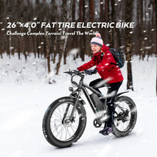 Load image into Gallery viewer, Gocio 26" 4.0 Fat Tire Electric Bike for Adults, 500W Adults E Bike, 48V 13ah Removable Li - Ion Battery, Professional 7 - Speed, Electric Mountain Bicycle Beach Bike Snow Bike Ebike for Men