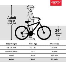 Load image into Gallery viewer, Huffy 29" Rock Creek Mountain Bike, Fits Riders 5'0"+, Matte Black, Adult, Men'S